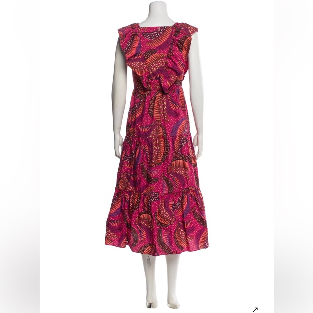 FARM Rio Wild Bananas Ruffled Midi Dress NWT - Picture 11 of 11